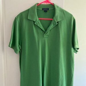 Land's End green 3 button polo